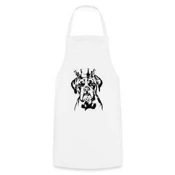 Boxer allemand Chien de la couronne Chiens Wilsigns - Tablier de cuisine - blanc - Devant - AI Model Male 185 dark (185cm)