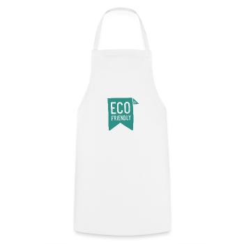 Vegan vegetarian animal welfare gift idea - Cooking Apron - white - Front - AI Model Male 185 dark (185cm)