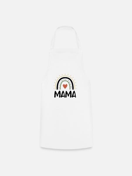 Regenbogen Mama Mom Baby Beste Mama Muttertag - Kochschürze - Weiß