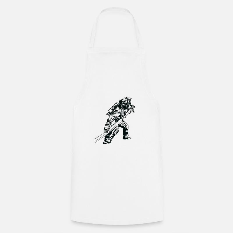 Pompier - Tablier de cuisine - blanc