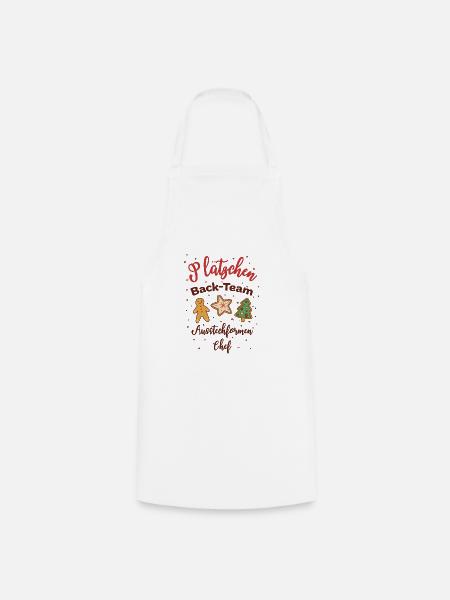 Weihnachten Plätzchen Kekse Backen lustig - Kochschürze - Weiß