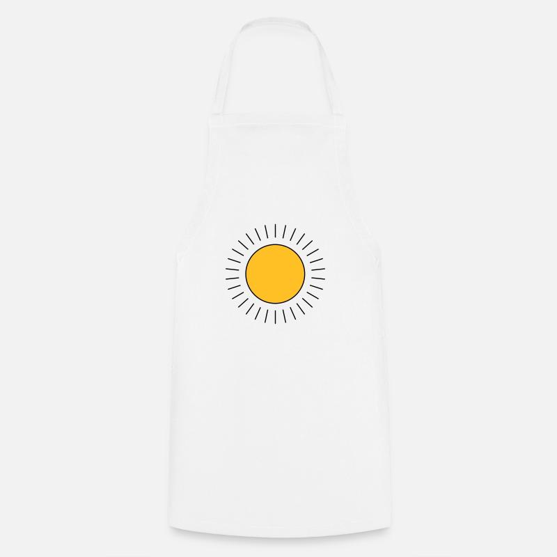 Sonne - Kochschürze - Weiß