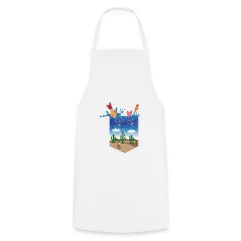 Cadeau d'aquarium de poissons d'aquarium - Tablier de cuisine - blanc - Devant - AI Model Male 185 dark (185cm)
