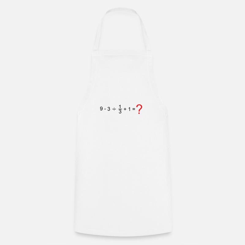 mathematics - Cooking Apron - white