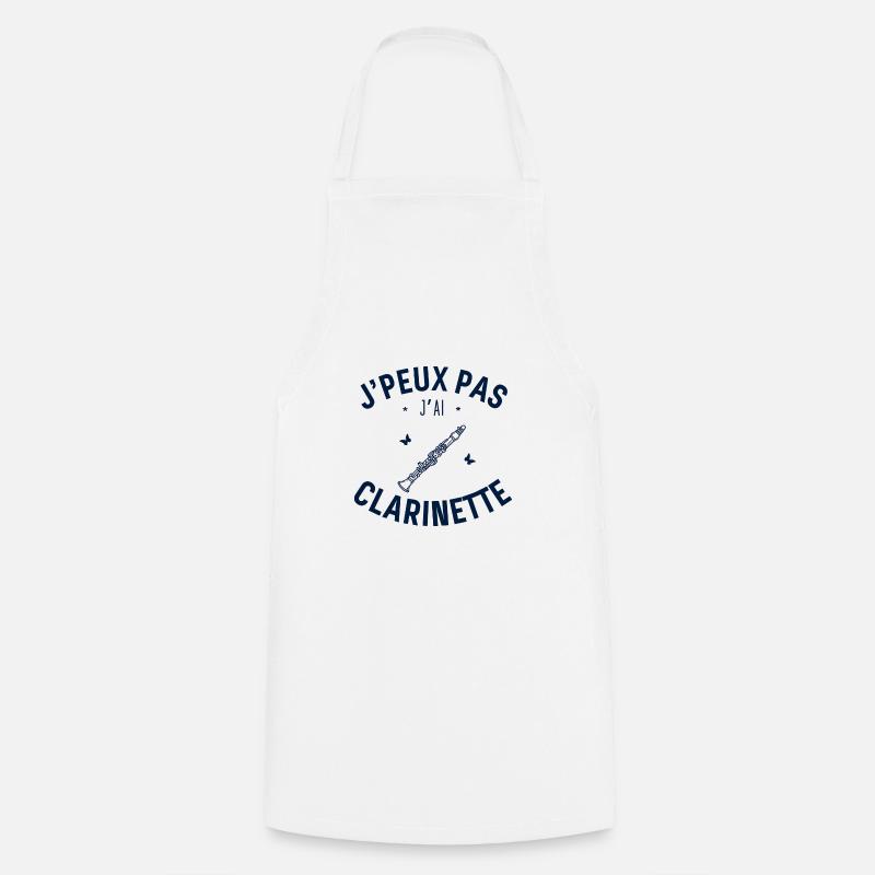 J'Peux pas j'ai Clarinette - Tablier de cuisine - blanc