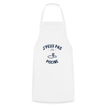 J Peux PAs J Ai Piscine - Tablier de cuisine - blanc - Devant - AI Model Male 185 dark (185cm)