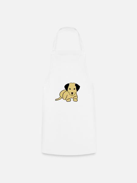 Süßer Hund, Hündchen - Kochschürze - Weiß