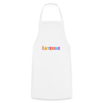Caterine! Customizable - Cooking Apron - white - Front - AI Model Male 185 dark (185cm)