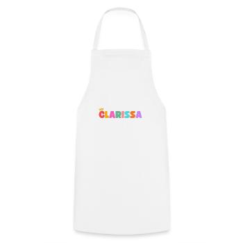 Clarissa! Personnalisable - Tablier de cuisine - blanc - Devant - AI Model Male 185 dark (185cm)