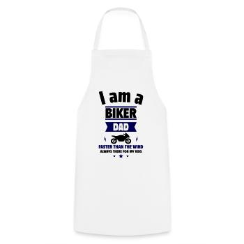 ich bin ein Biker-Papa, Vatertagsgeschenk - Kochschürze - Weiß - Vorne - AI Model Male 185 dark (185cm)
