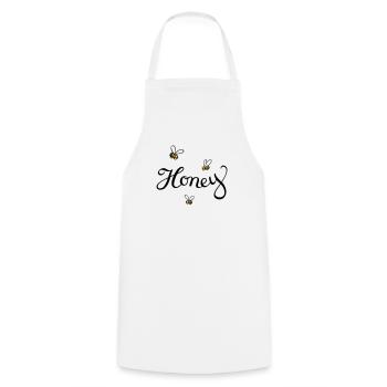 abeille - Tablier de cuisine - blanc - Devant - AI Model Male 185 dark (185cm)