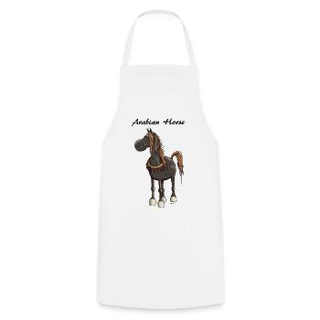Verträumtes Araber Pferd - Araber - Kochschürze - Weiß - Vorne - AI Model Male 185 dark (185cm)