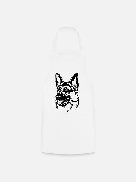 Deutscher Schäferhund - Kochschürze - Weiß
