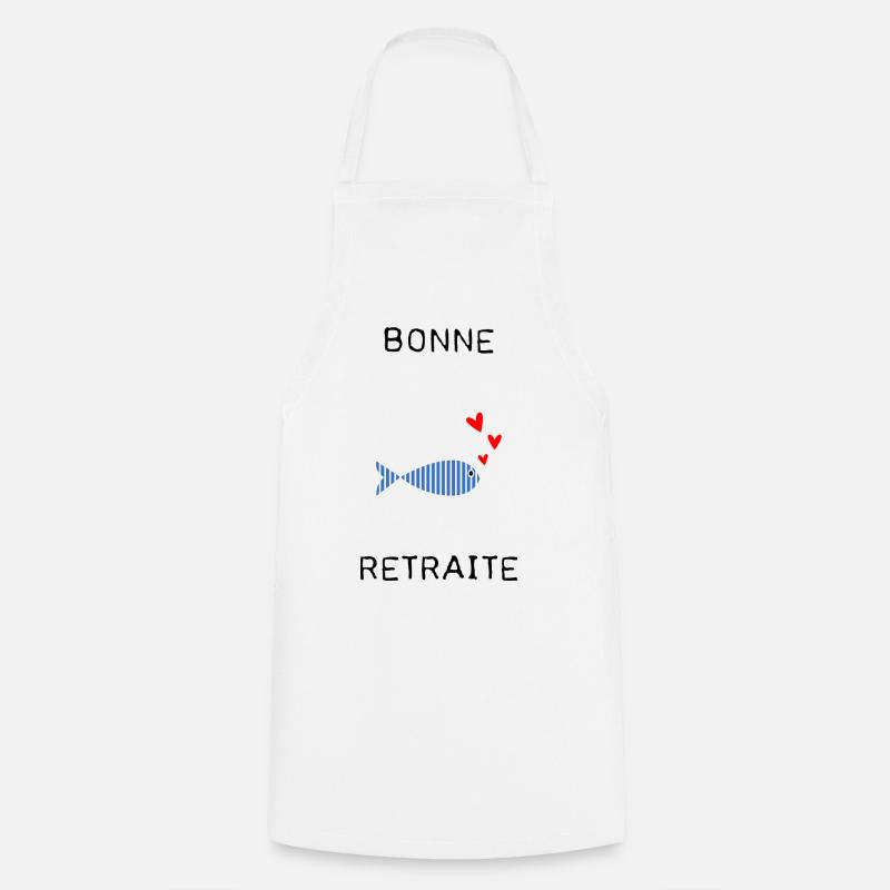 RETRAITE. BONNE RETRAITE. JOYEUSE RETRAITE - Tablier de cuisine - blanc