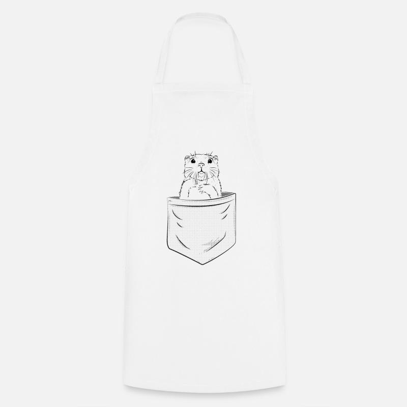 Otter inside! Lustige Illustration Otter - Kochschürze - Weiß