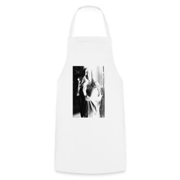 femme romantique en attente - Tablier de cuisine - blanc - Devant - AI Model Male 185 dark (185cm)