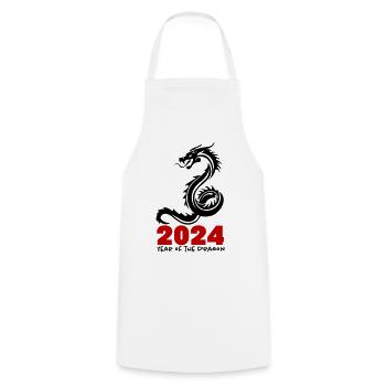 2024 - Cooking Apron - white - Front - AI Model Male 185 dark (185cm)