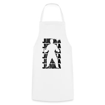 Judoka - Cooking Apron - white - Front - AI Model Male 185 dark (185cm)