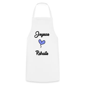 RETRAITE. BONNE RETRAITE - Tablier de cuisine - blanc - Devant - AI Model Male 185 dark (185cm)