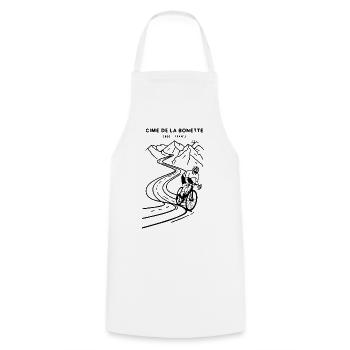 Ascent to the Cime de la Bonette - Cooking Apron - white - Front - AI Model Male 185 dark (185cm)