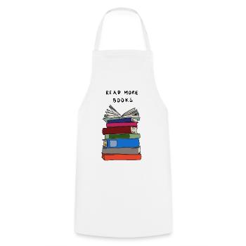 Lire la suite Livres - Bücherstapel - Tablier de cuisine - blanc - Devant - AI Model Male 185 dark (185cm)