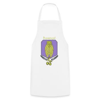 Provençal cicada with olives - Cooking Apron - white - Front - AI Model Male 185 dark (185cm)