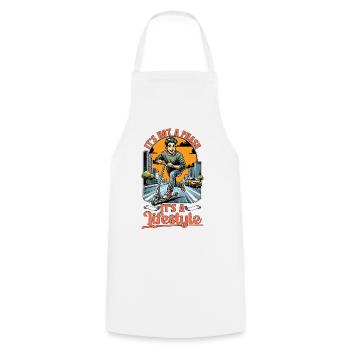 Scooter It's Not A Phase It's A Scooter Driver - Cooking Apron - white - Front - AI Model Male 185 dark (185cm)
