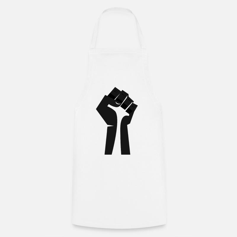 Le Poing levé - Noir & Blanc - Tablier de cuisine - blanc