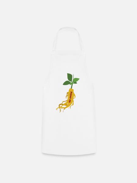 Ginseng rouge coréen – Power Root - Tablier de cuisine - blanc