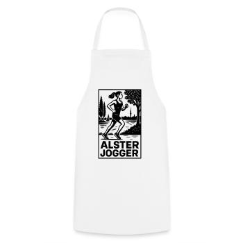 Alster Jogger Hamburg - Kochschürze - Weiß - Vorne - AI Model Male 185 dark (185cm)