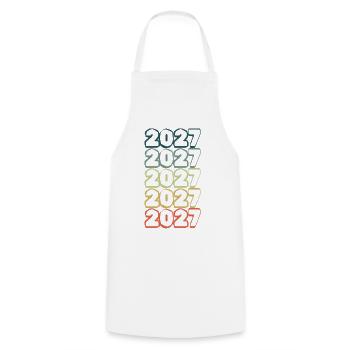 2027 - Tablier de cuisine - blanc - Devant - AI Model Male 185 dark (185cm)