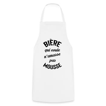 Rolling Beer bildet keinen Schaum - Kochschürze - Weiß - Vorne - AI Model Male 185 dark (185cm)