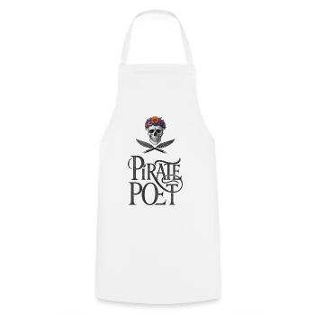 PIRATE POET - let's talk - Tablier de cuisine - blanc - Devant - AI Model Male 185 dark (185cm)