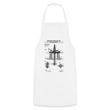 Offshore-Bohrrig-Bauplan T-Shirt - Kochschürze - Weiß - Vorne - AI Model Male 185 dark (185cm)