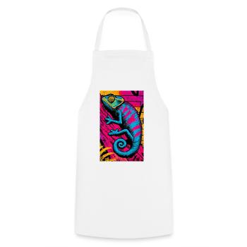 caméléon - Tablier de cuisine - blanc - Devant - AI Model Male 185 dark (185cm)