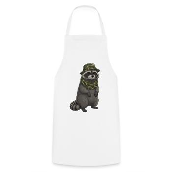 Un raton laveur en camouflage - Tablier de cuisine - blanc - Devant - AI Model Male 185 dark (185cm)