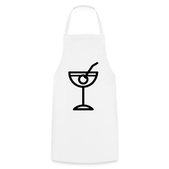 cocktail - Tablier de cuisine - blanc - Devant - AI Model Male 185 dark (185cm)