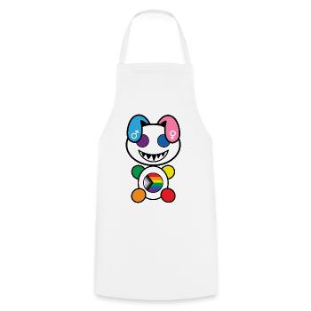 Pride Plush: Friendly - Cooking Apron - white - Front - AI Model Male 185 dark (185cm)