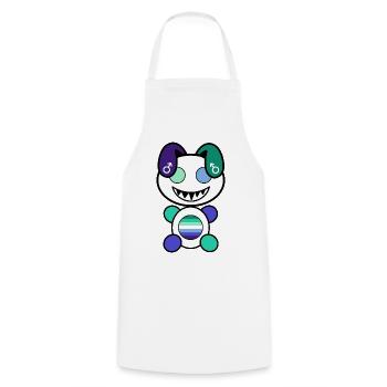 Pride Plush : Gayly - Tablier de cuisine - blanc - Devant - AI Model Male 185 dark (185cm)