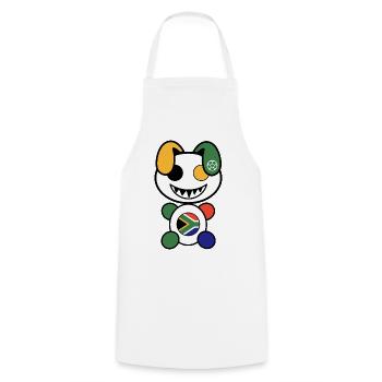 Foot Plush: South Africy - Cooking Apron - white - Front - AI Model Male 185 dark (185cm)