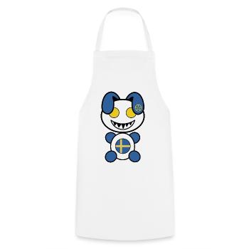 Foot Plush: Suedy - Cooking Apron - white - Front - AI Model Male 185 dark (185cm)