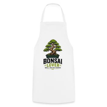 Japanese Bonsai Tree Plant BonsaiLover Bonsai - Cooking Apron - white - Front - AI Model Male 185 dark (185cm)