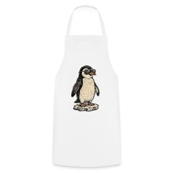 Pingouin cool - Tablier de cuisine - blanc - Devant - AI Model Male 185 dark (185cm)