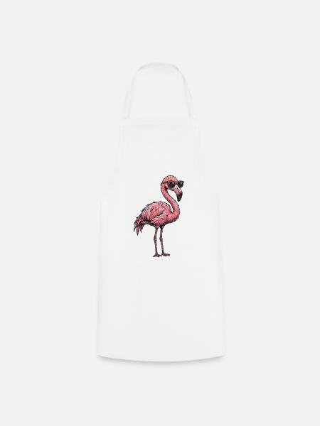 Cooler Flamingo - Kochschürze - Weiß