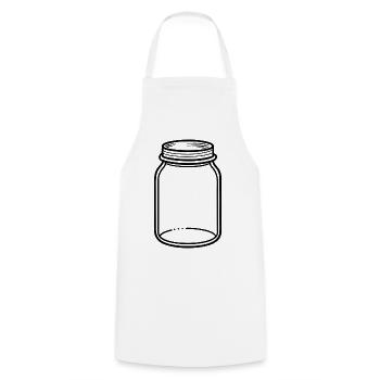 Pot Mason - Tablier de cuisine - blanc - Devant - AI Model Male 185 dark (185cm)