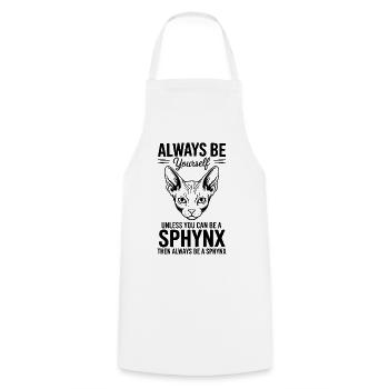 Sphynx Cat Sayings Funny Sphynx Cat Gift - Cooking Apron - white - Front - AI Model Male 185 dark (185cm)