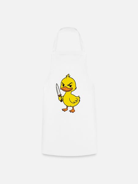 Baby Ente Messer - Kochschürze - Weiß