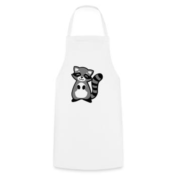 Animal raton laveur mignon - Tablier de cuisine - blanc - Devant - AI Model Male 185 dark (185cm)
