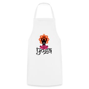 YOGA - Tablier de cuisine - blanc - Devant - AI Model Male 185 dark (185cm)