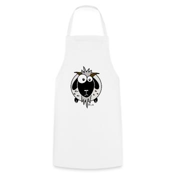 Chèvre Drôle - Tablier de cuisine - blanc - Devant - AI Model Male 185 dark (185cm)